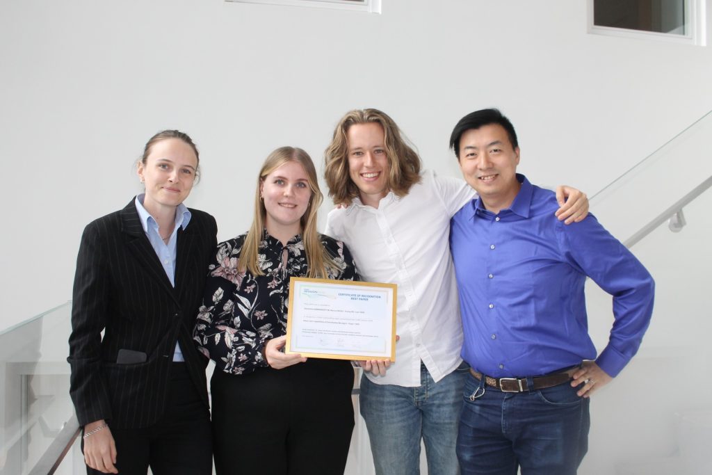 Från vänster: Lisa Thor, Alexandra Diljá Garðarsdóttir, Marcus Seisey, Yiming Wu.